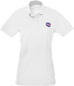 Gildan Ladies NASA Insignia Embroidered 100% Cotton Polo Shirt - S to 3XL