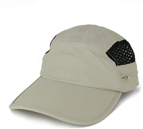Armycrew Taslon UV 50 Plus Water Repellent Cap with Hidden Flap - Charcoal - Large