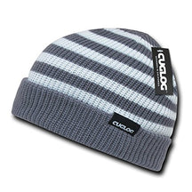 Dynamic Striped Pattern Rib Knitted Beanie