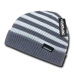 Dynamic Striped Pattern Rib Knitted Beanie