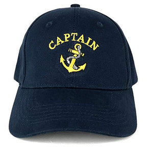 Captain Anchor Embroidered Deluxe 100% Cotton Cap
