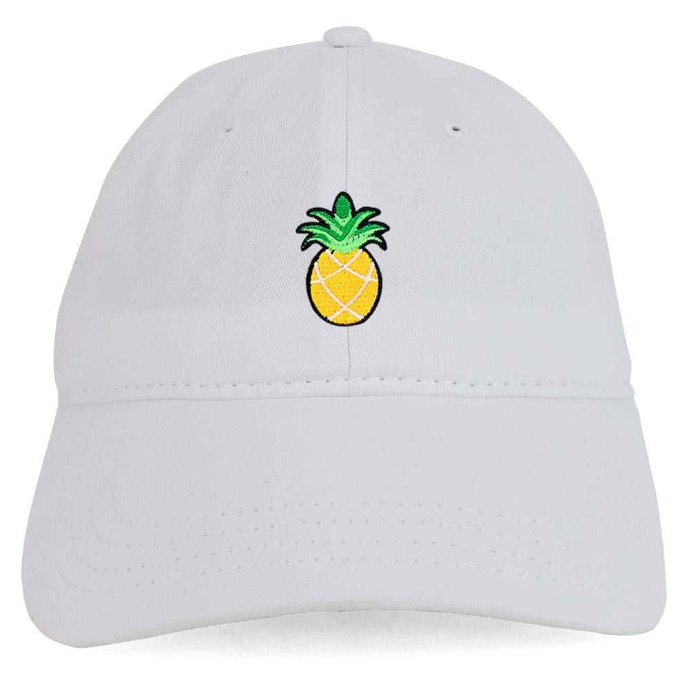 Armycrew Pineapple Embroidered Patch Unstructured Cotton Washed Baseball Cap