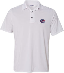 Gildan Mens NASA Meatball Embroidered Poly Jersey Sport Shirt - S to 3XL