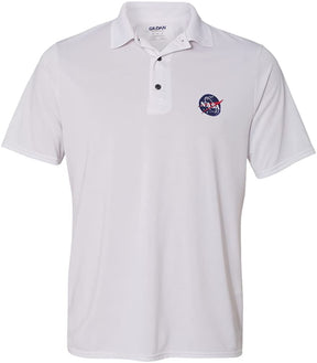 Gildan Mens NASA Meatball Embroidered Poly Jersey Sport Shirt - S to 3XL