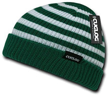 Dynamic Striped Pattern Rib Knitted Beanie