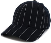 Armycrew Pin Striped Structured Fitted Baseball Cap - Black - 7