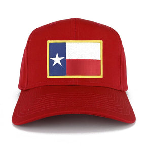 Texas State Flag Embroidered Iron on Patch Adjustable Snapback Baseball Cap