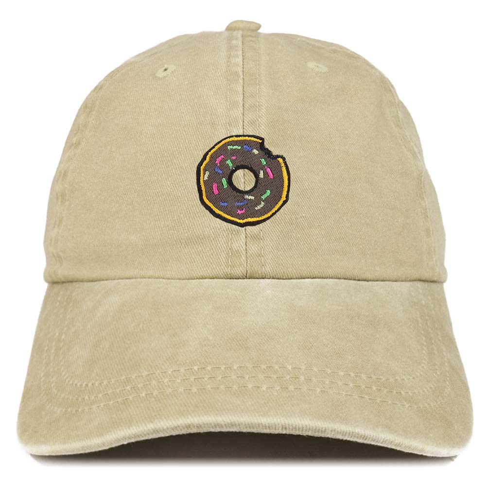 Armycrew Donut Embroidered Patch Unstructured Cotton Washed Baseball Cap