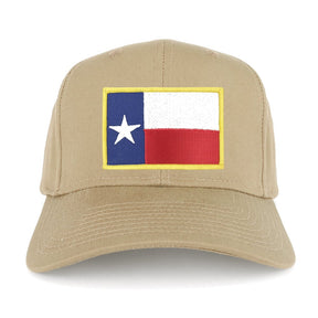 Texas State Flag Embroidered Iron on Patch Adjustable Snapback Baseball Cap