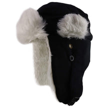 Aviator Faux Fur Lined Trooper Hat with Adjustable Earflaps