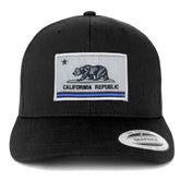 Armycrew California Thin Blue Line Flag Patch Mesh Trucker Cap