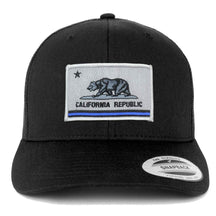Armycrew California Thin Blue Line Flag Patch Mesh Trucker Cap