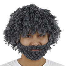 Armycrew Caveman Beard Beanie Wig for Halloween Fun Party for Youth to Adult