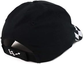 Armycrew Racing Flag Designed Sandwich Bill Cotton Baseball Cap