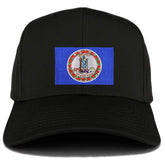 Armycrew New Virginia Home State Flag Embroidered Patch Adjustable Baseball Cap - Black