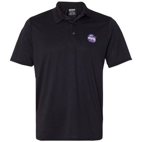 Gildan Mens NASA Meatball Embroidered Poly Jersey Sport Shirt - S to 3XL