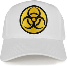 Biohazard Circular Yellow Black Embroidered Iron on Patch Adjustable Baseball Cap