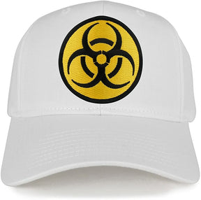 Biohazard Circular Yellow Black Embroidered Iron on Patch Adjustable Baseball Cap