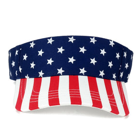 MG American USA Flags Stars and Stripes Patriotic Twill Cotton Visor