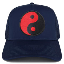 Armycrew Red Yin Yang Patch Structured Mesh Trucker Cap