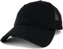 Vintage Distressed Mesh Adjustable Trucker Cap - Brown