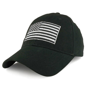 Armycrew USA Flag Embroidered Structured Brushed Cotton Baseball Cap