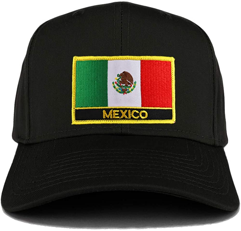 Armycrew Mexico Flag Oversized XXL Structured High Profile Baseball Cap