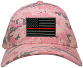 Low Profile US American Flag Patch Camo Cap - PKD - Thin Red