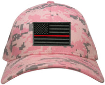 Low Profile US American Flag Patch Camo Cap - PKD - Thin Red