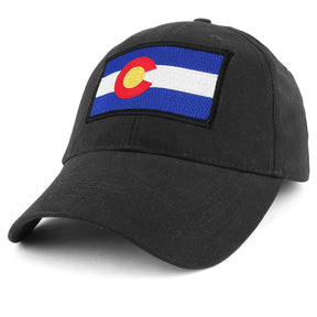 Armycrew Colorado State Flag Embroidered Tactical Patch with Adjustable Operator Cap - Black