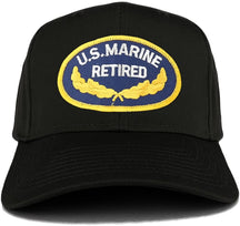 US Marine Retired Oval Leaf Military Iron on Patch Adjustable Mesh Trucker Cap