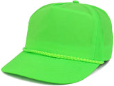 Armycrew 5 Panel Neon Color Nylon Crinkle Cap with Rope Band