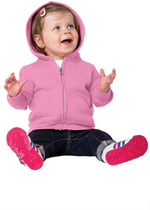 Armycrew Infant Full-Zip Cotton Poly Fleece Sweatshirt Basic Hoodie