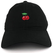 Armycrew Small Cherry Embroidered Washed Cotton Soft Crown Adjustable Dad Hat