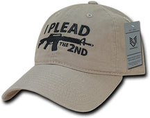 Armycrew I Plead The 2nd Embroidered Soft Crown Washed Cotton Baseball Cap