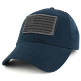 Armycrew USA Grey Flag Tactical Patch Cotton Adjustable Baseball Cap