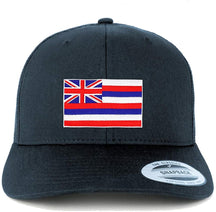 Armycrew New Hawaii State Flag Embroidered Patch Retro Trucker Mesh Cap