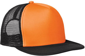 Armycrew Neon Color Flat Bill Adjustable Snapback Mesh Trucker Cap