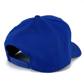 USA American Flag Logo Embroidered Iron On Patch Snap Back Cap - Royal