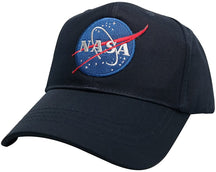 Youth NASA Insignia Embroidered Cotton Pro Style Cap (Youth Size, Black)