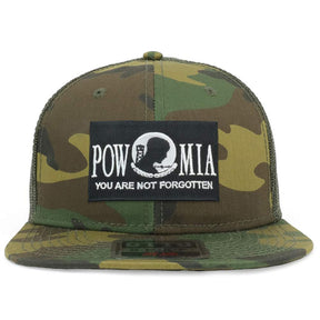 Armycrew POW MIA Not Forgotten Patch Structured Camo Trucker Cap