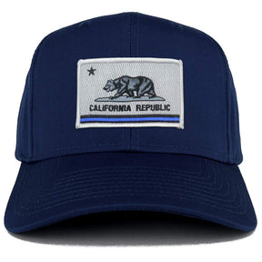 Armycrew California Thin Blue Line Flag Patch Structured Baseball Cap