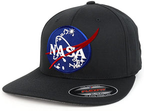 Armycrew XXL Big Size NASA Insignia Logo Iron On Patch Flexfit Cap