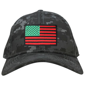 Armycrew Low Profile US American Flag Patch Camo Cap - NTG
