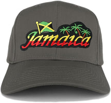 RGY Rasta Jamaica Text Island Palm Tree Iron on Patch Ajustable Baseball Cap