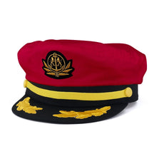 Adjustable Gold Color Embroidery Leafs and Patch Flagship Captain Hat