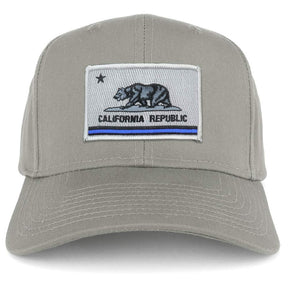 Armycrew California Thin Blue Line Flag Patch Structured Baseball Cap