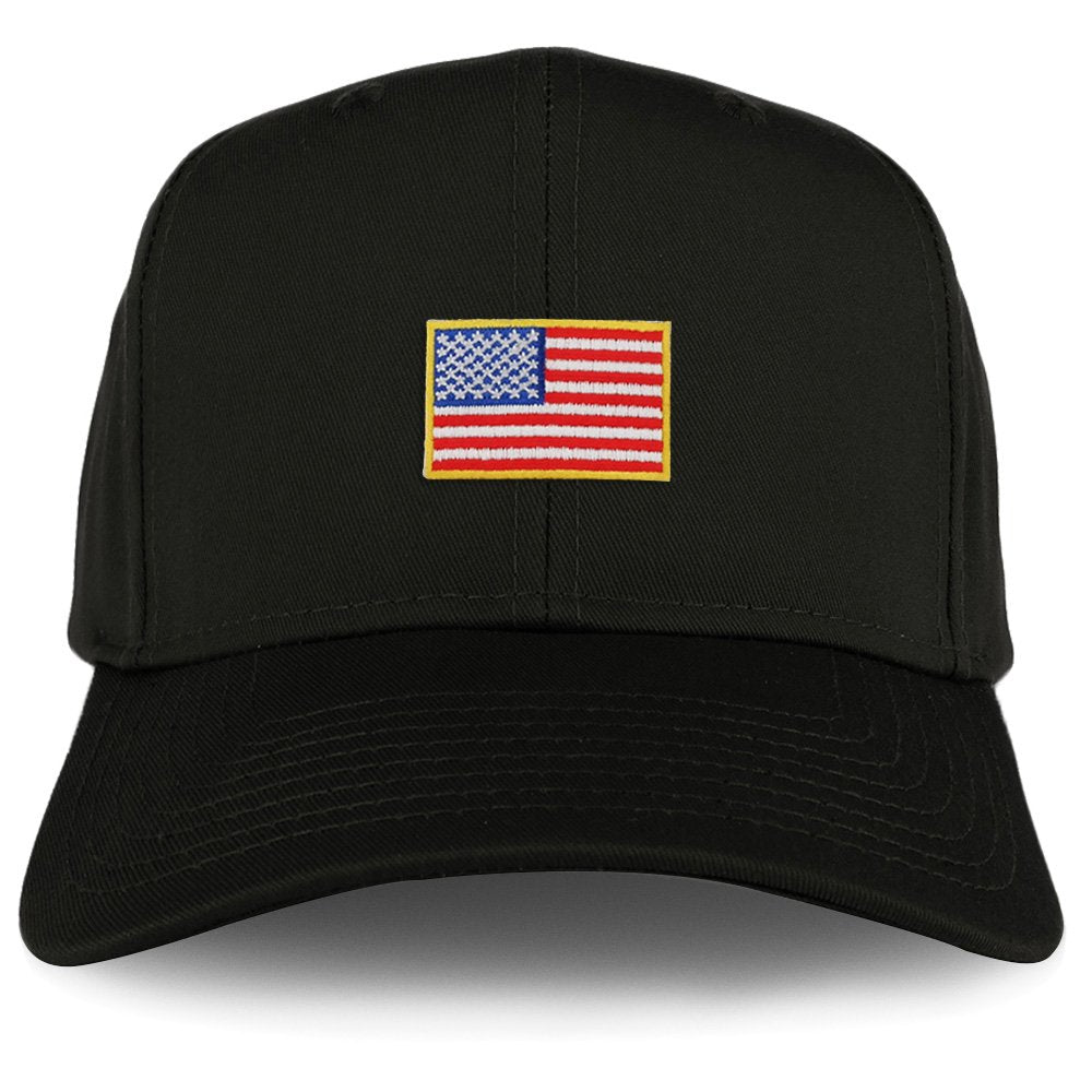 Armycrew XXL Oversize USA Small Flag Iron On Patch Solid Baseball Cap