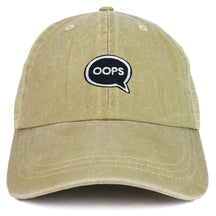 Armycrew Oops Patch Washed Pigment Dyed Soft Trucker Baseball Cap