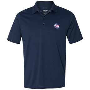 Gildan Mens NASA Meatball Embroidered Poly Jersey Sport Shirt - S to 3XL